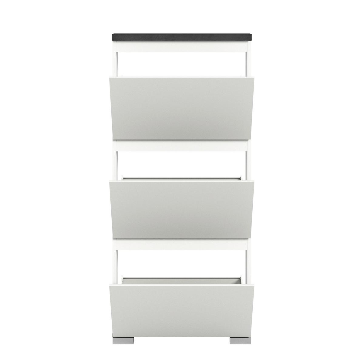 Ormarić Za Cipele Shoelove - bijela/siva, Moderno (60/133/18cm) - Modern Living
