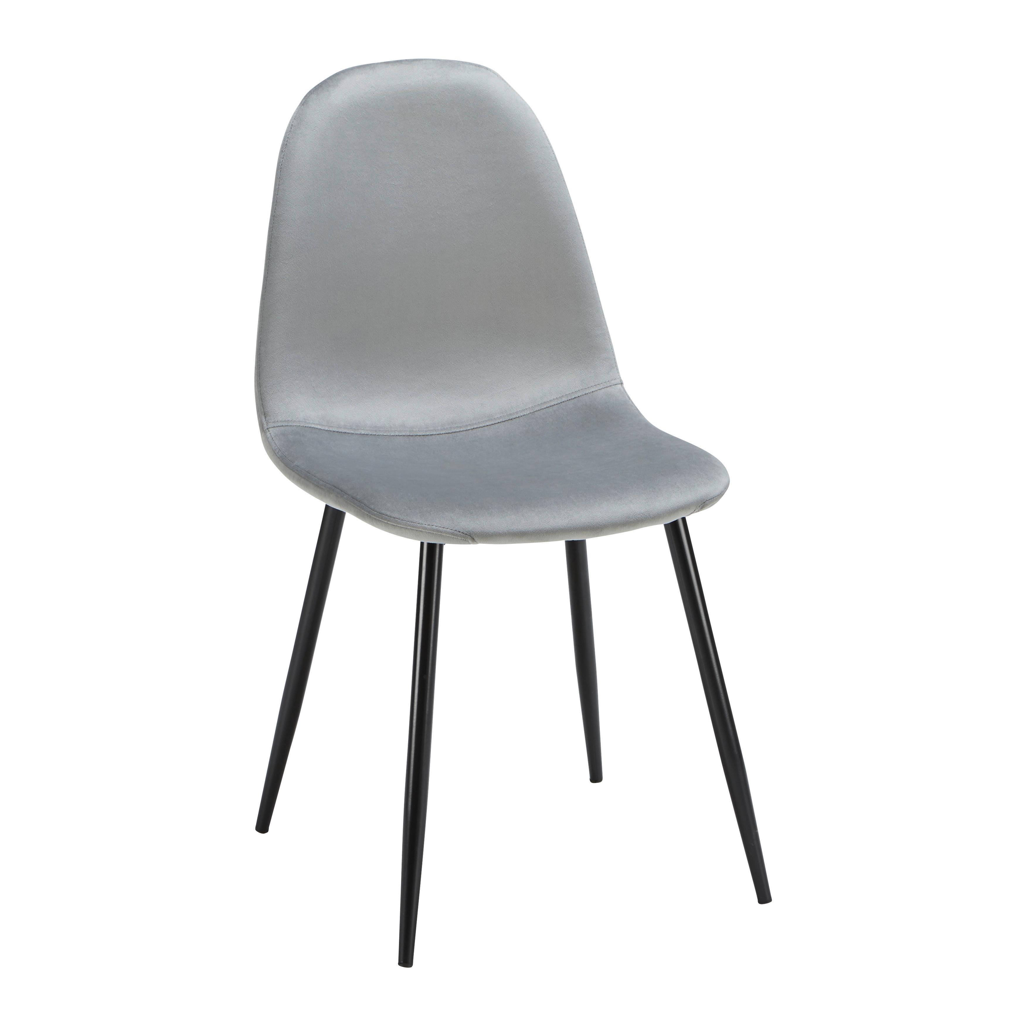 KRZESŁO LIO - jasnoszary/czarny, Modern, metal/drewno (43/86/55cm) - Bessagi Home