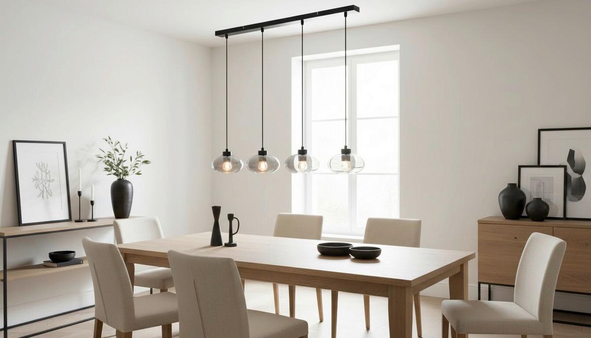 LAMPA WISZĄCA REIN - czarny, Design, metal/szkło (96/18/120cm) - Novel