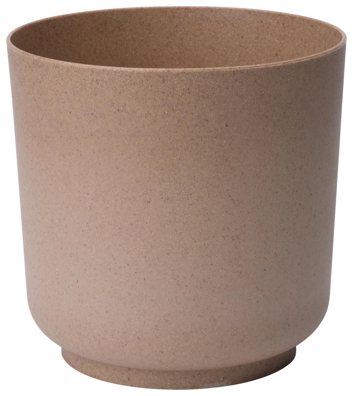 Kaspó Átm./ma.: Kb. 17/16,8cm Ecocare - barna, Lifestyle, műanyag/fa (17/16,8cm) - ecoTree
