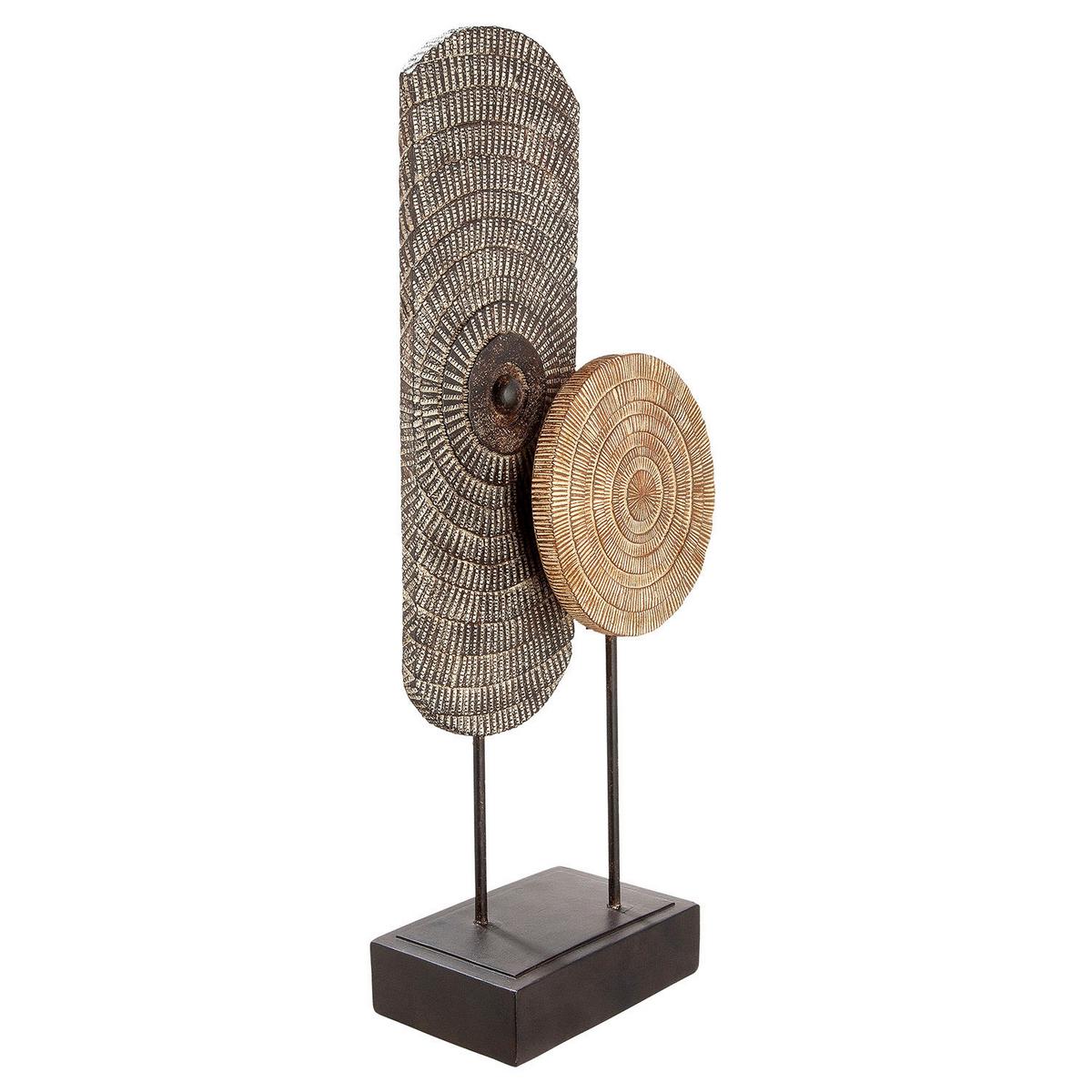Skulptur Braun/Hellbraun - Hellbraun/Braun, Basics, Kunststoff (19,5/47,5/10cm)