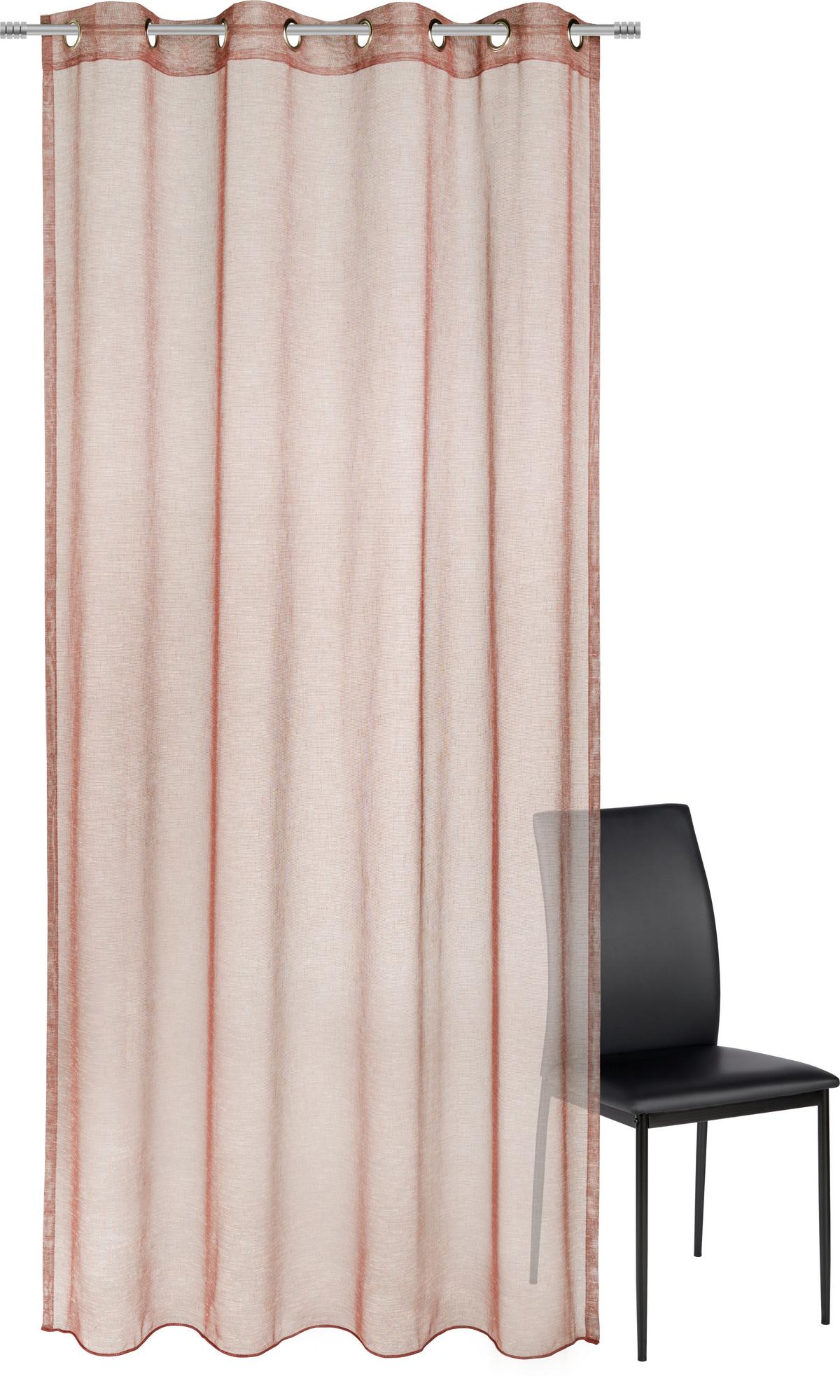 ZASŁONA NA PRZELOTKACH CARINO - terakota, Basics, tkanina (145/245cm) - Ambiente