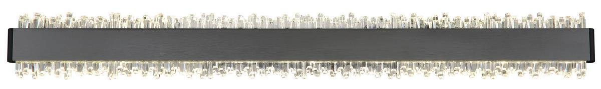 Led Zidna Svjetiljka Stalagmita - siva/prozirno, Design, metal/plastika (70,5/8/4cm) - Globo