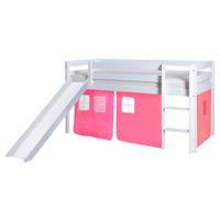 Igralna Postelja Manuel, 90x200, Pink, Tobogan - roza/bela, Natur, les (90/200cm) - MID.YOU
