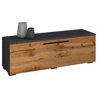 Nizka Omarica Arila, Hrast, Siva - črna/medeni hrast, Moderno, umetna masa/leseni material (115/39/40cm) - MID.YOU