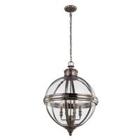 Csillár Fe-Adams-4p-Anl - nikkelszínű, Natur, üveg/fém (49.8/83.2cm) - Elstead Lighting