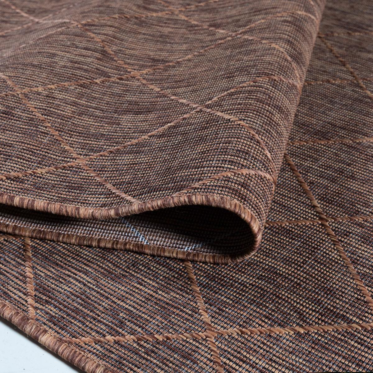Outdoorteppich Zagora Braun/Schwarz ca. 120x170cm - Schwarz/Braun, Basics, Textil (120/170cm) - Novel