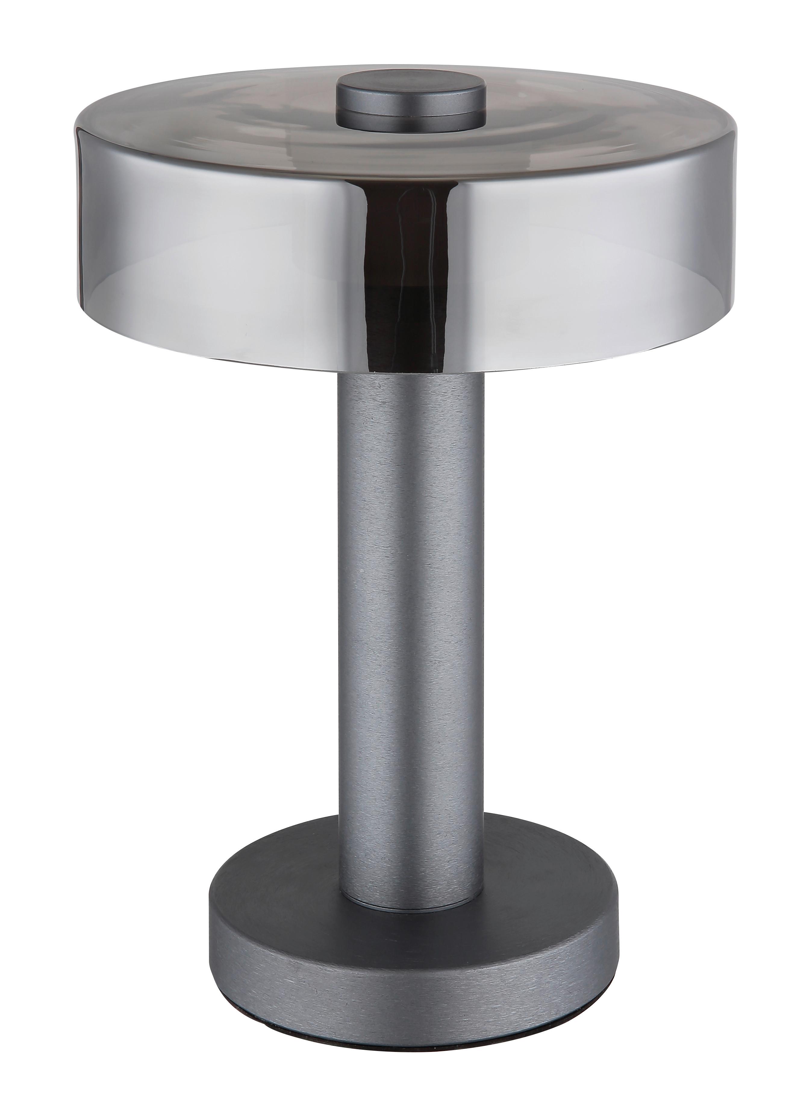 LED-TISCHLEUCHTE 16019T  GRANT - Schwarz/Grau, Design, Glas/Kunststoff (22/31cm) - Globo