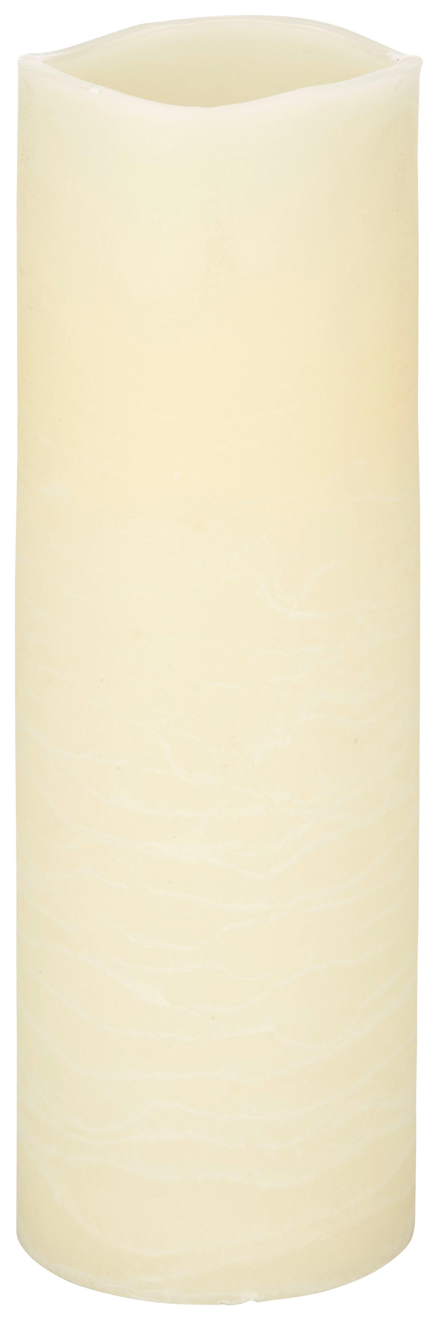 KERZE MIT LED RENE - M - Creme (10/30cm) - Modern Living