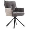 STOL MED ARMSTÖD SOPHIE - grå/svart, Modern, metall/textil (60/93/67cm) - Premium Living