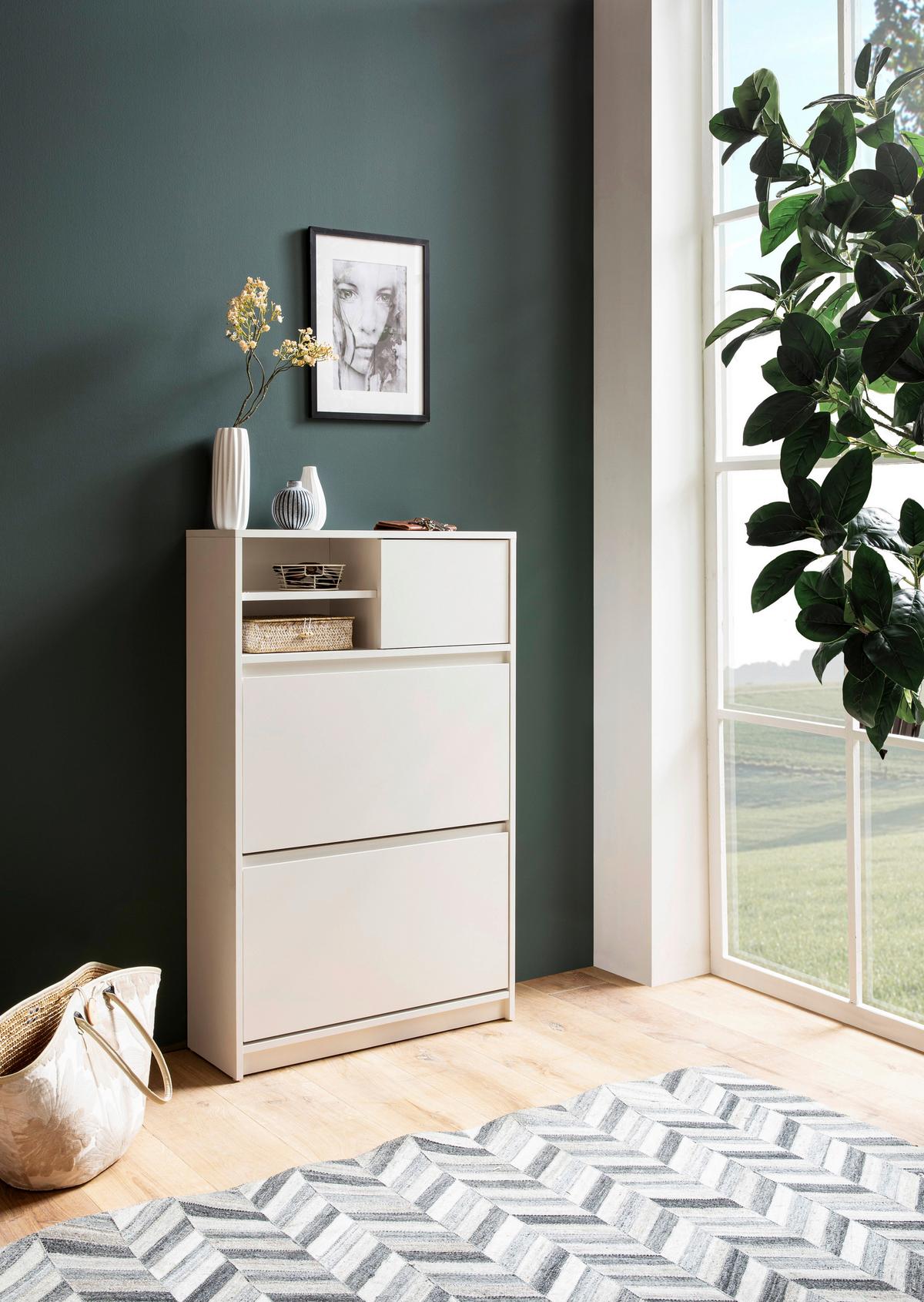 Omara Za Čevlje Tisa, Bela - bela, Design, leseni material (71/110/24cm) - MID.YOU