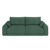 Sofa Plain Dunkelgrün - Dunkelgrün/Schwarz, Modern, Kunststoff/Textil (256/88/120cm) - Mömax