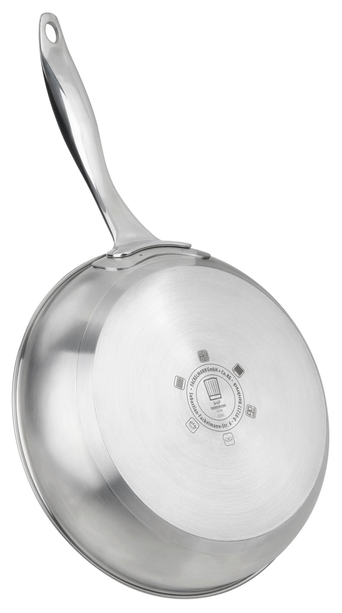 Tigaie pentru prăjit Munich - argintiu/negru, Design, metal (24cm) - Chefkoch+Fackelmann