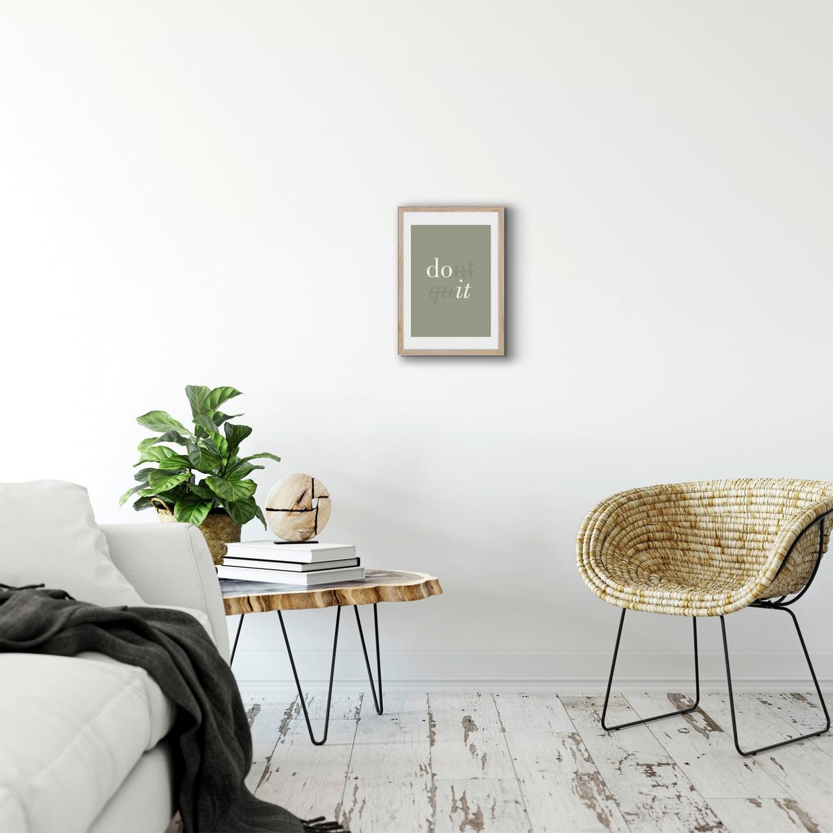 Tablou cu ramă Vous cca. 30x40 cm - alb/verde, hârtie/material pe bază de lemn (30/40cm) - Modern Living