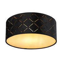 Deckenleuchte Sunna in Schwarz max. 15 Watt - Opal/Schwarz, Basics, Kunststoff/Textil (26/10cm) - Globo