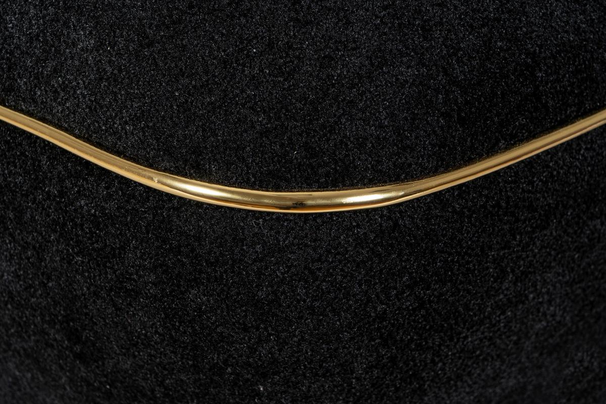 HOCKER CONTESSA 135 - Goldfarben/Schwarz, Design, Textil/Metall (60/42,5cm) - Kayoom