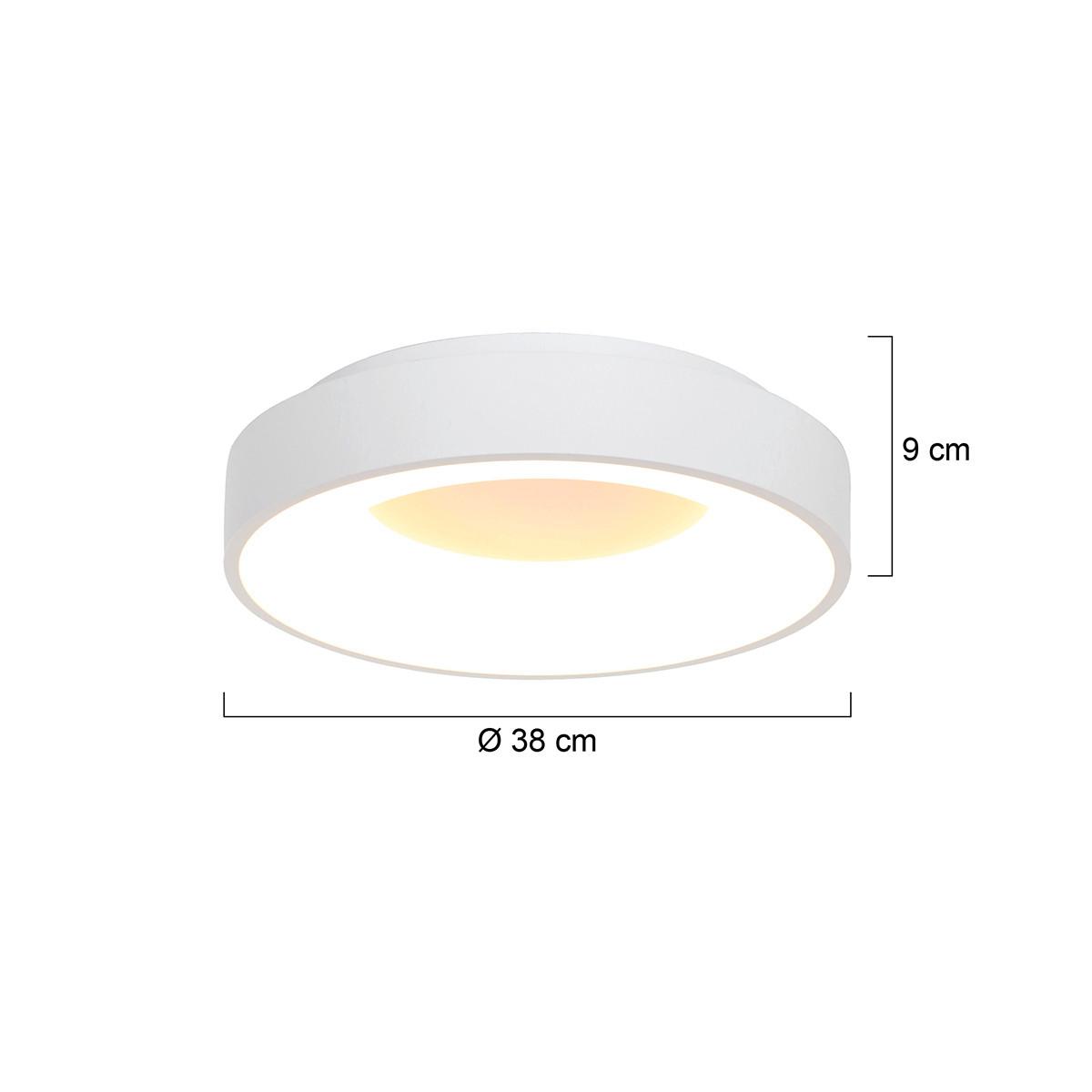 LAMPA SUFITOWA LED 2562W RINGLEDE - biały, Basics, tworzywo sztuczne/metal (38/9cm)