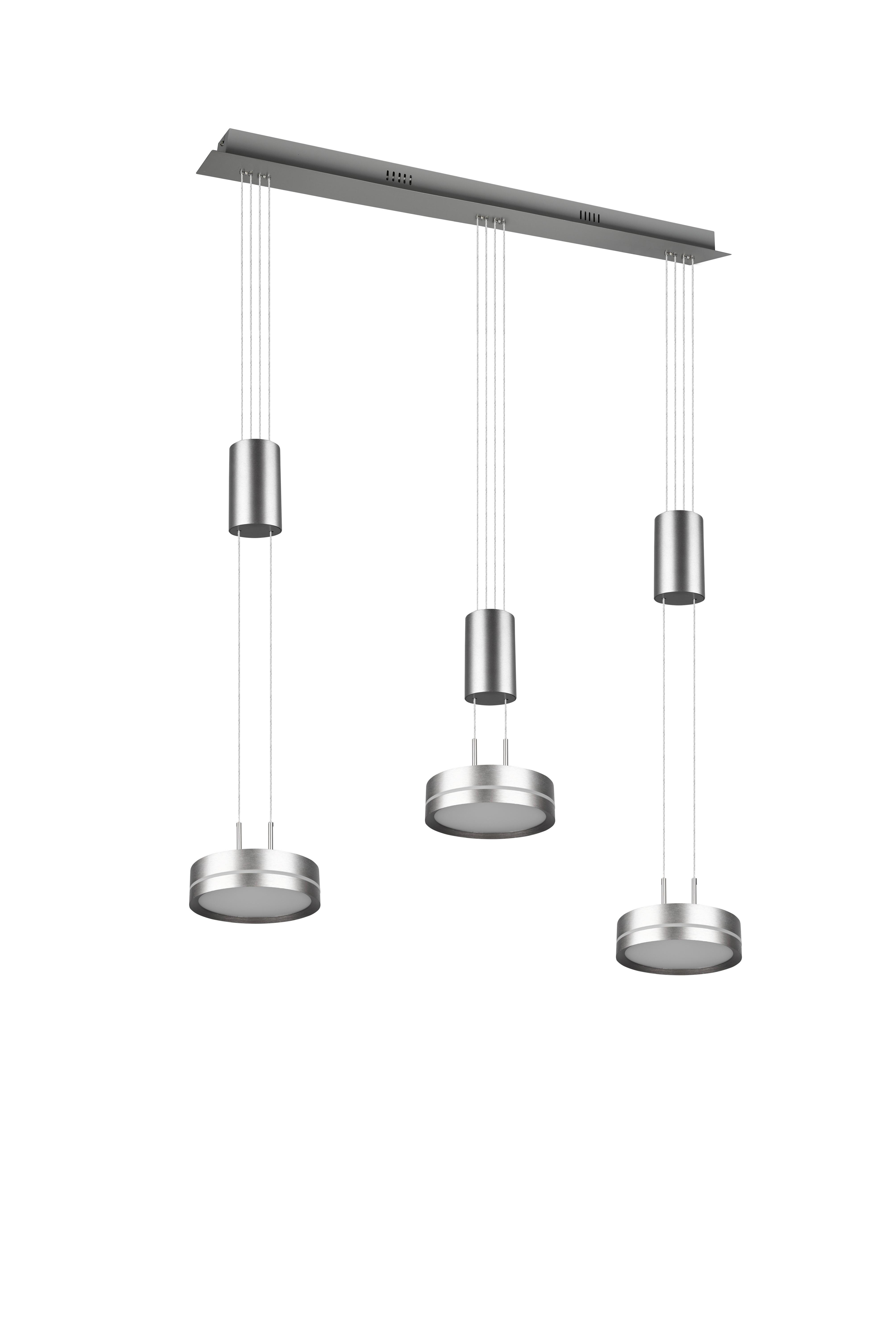 LED-Hängeleuchte Franklin Nickelfarben max. 3 x 9 Watt - Nickelfarben, Basics, Metall (85/150/14cm) - Trio Leuchten