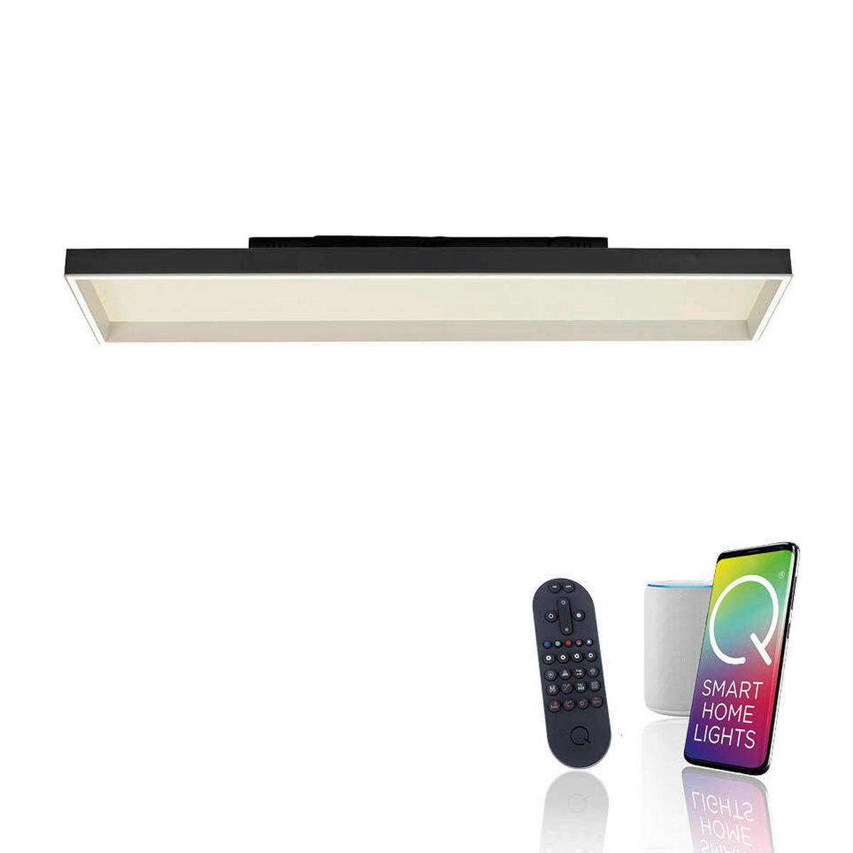 LAMPA SUFITOWA LED 6317-18 Q-MAGONG - czarny, Basics, tworzywo sztuczne/metal (120/30/8.4cm) - Paul Neuhaus