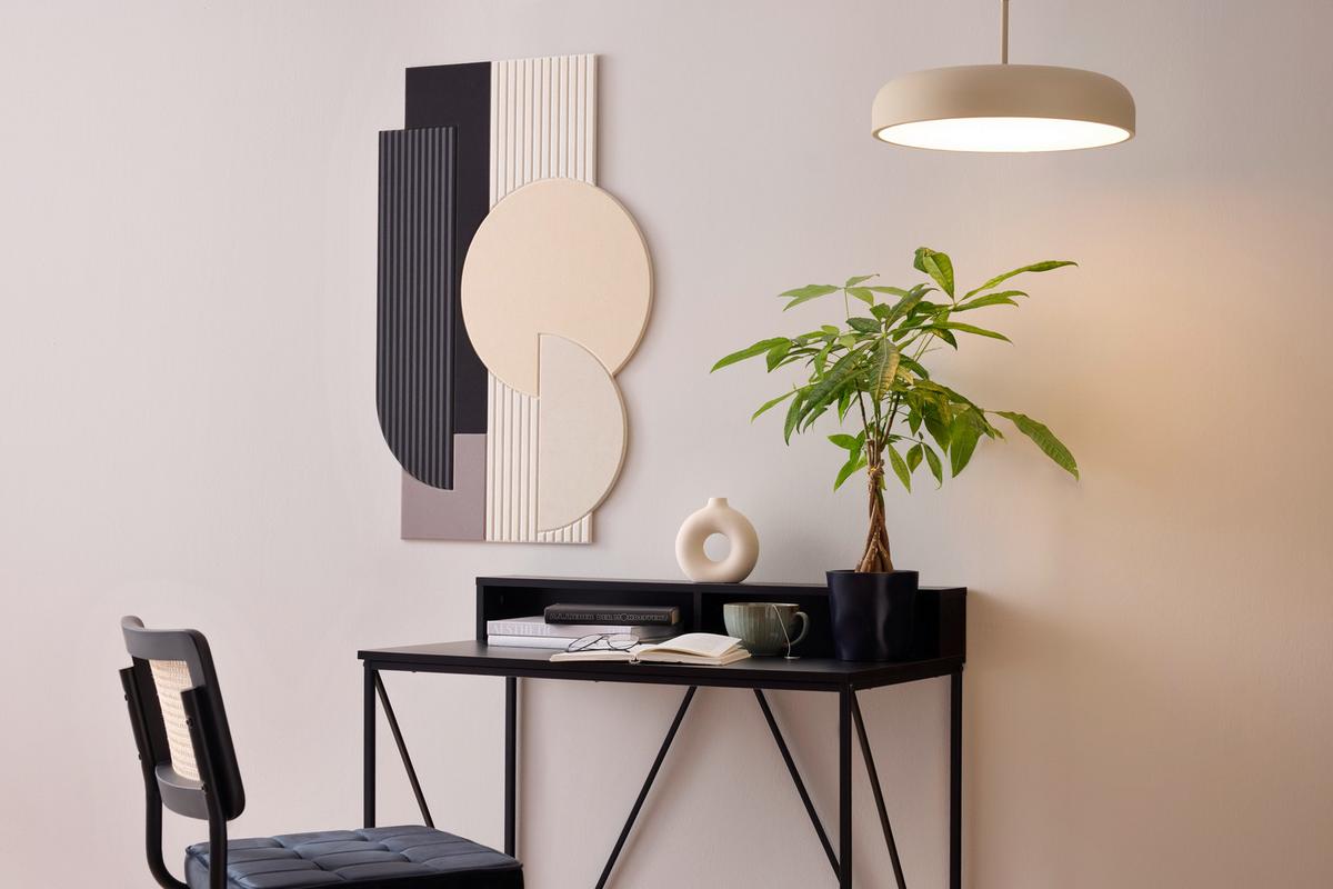 Akustikpaneel Milla Braun/Schwarz/Beige - Beige/Schwarz, Textil (60/90cm) - Mömax