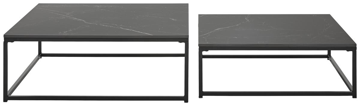 ZESTAW STOLIKÓW KAWOWYCH PACIFIC - czarny, Design, metal/ceramika (75/65/27/22/75/65cm) - Livetastic