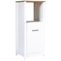 Geräteumbauschrank Sicilia Weiß/Eiche Artisan - Silberfarben/Weiß, ROMANTIK / LANDHAUS, Holzwerkstoff/Metall (70/167/60cm) - Mömax