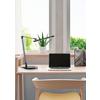 LED-SKRIVBORDSLAMPA RINK - aluminiumfärg/svart, Modern, metall/plast (37/20/40-70cm) - Mömax