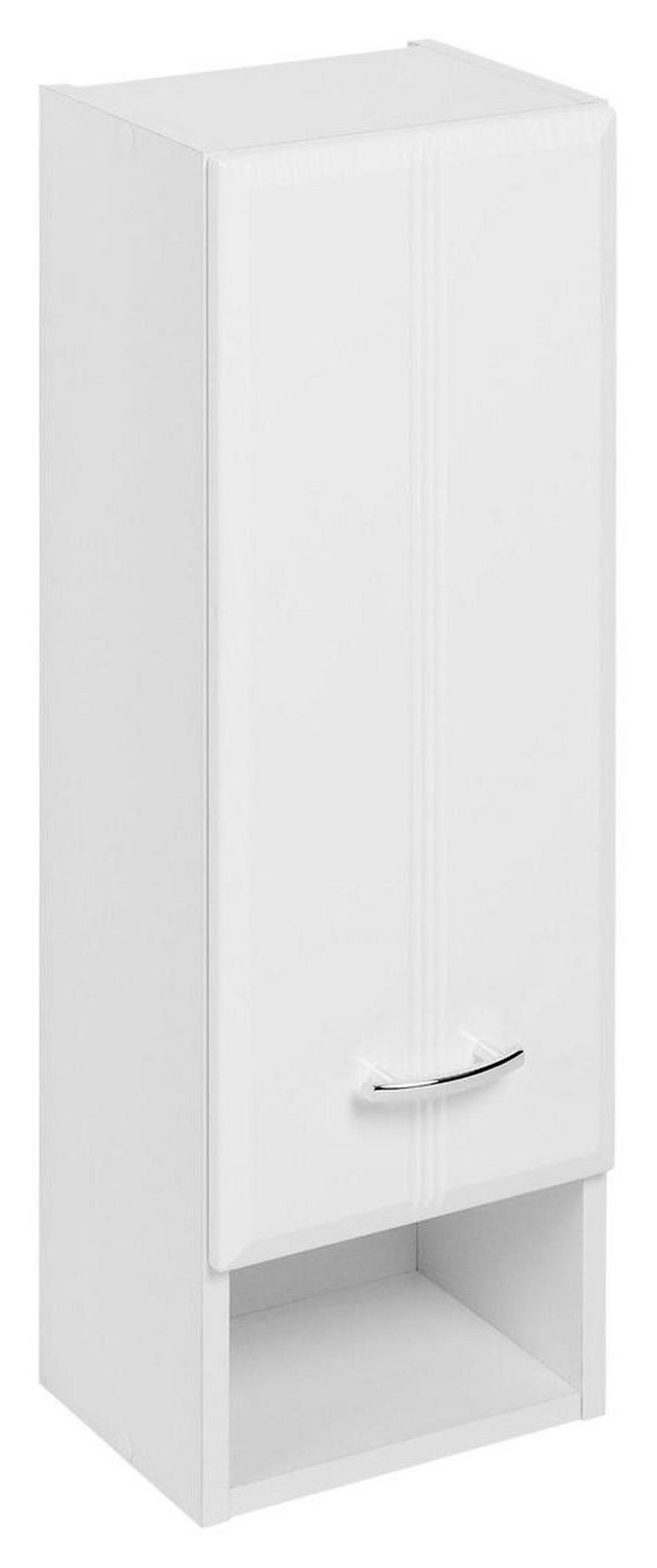 Hängeschrank in Weiss 'Rallye' - Chromfarben/Weiß, KONVENTIONELL, Holzwerkstoff/Kunststoff (25/71/20cm) - Held