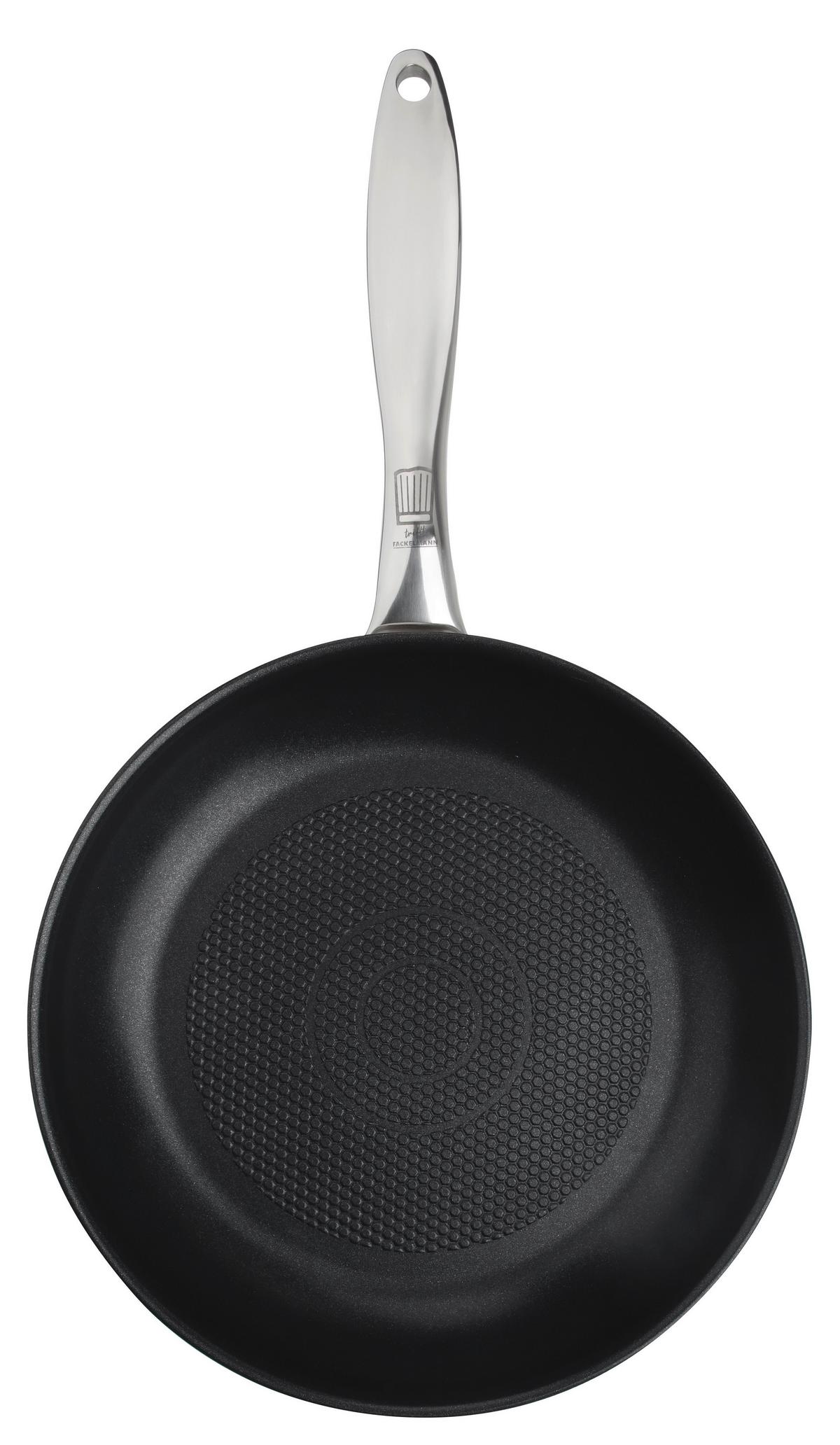 Tigaie pentru prăjit Munich - argintiu/negru, Design, metal (24cm) - Chefkoch+Fackelmann