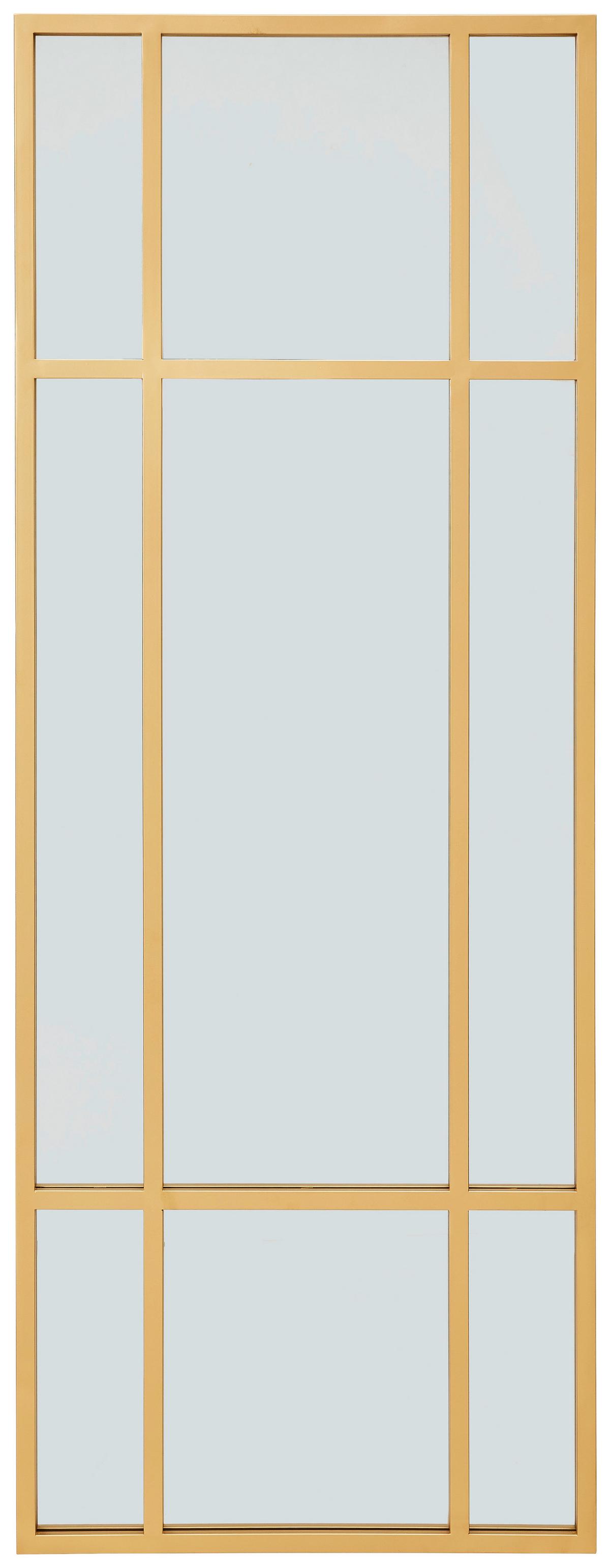 LUSTRO ŚCIENNE JILL - kolor złoty, Design, materiał drewnopochodny/metal (60/160/3cm) - MID.YOU