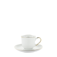 Espressotasse mit Untertasse Onix aus Porzellan ca. 110ml - Weiß, MODERN, Keramik - Mömax