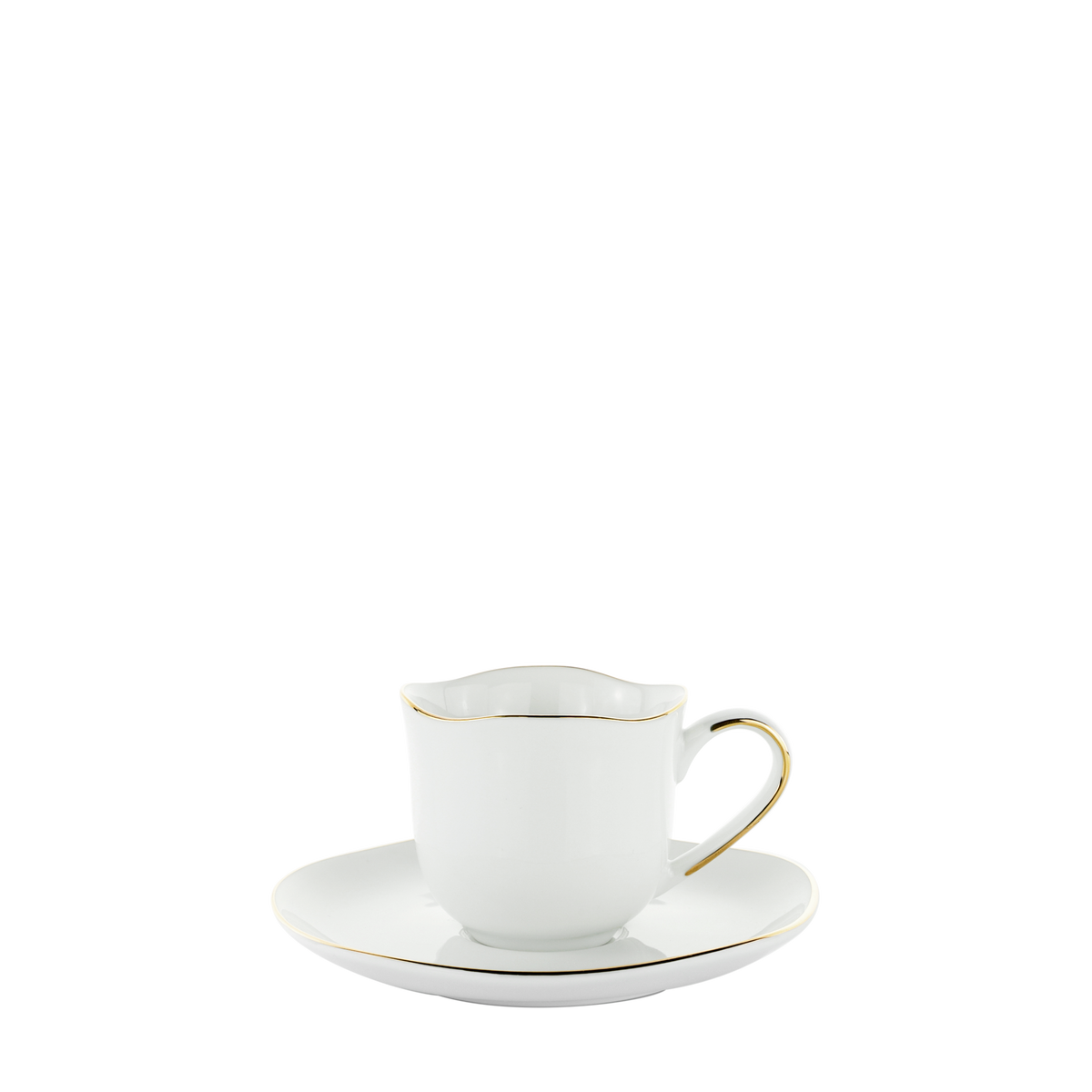 Espressotasse mit Untertasse Onix aus Porzellan ca. 110ml - Weiß, MODERN, Keramik - Mömax