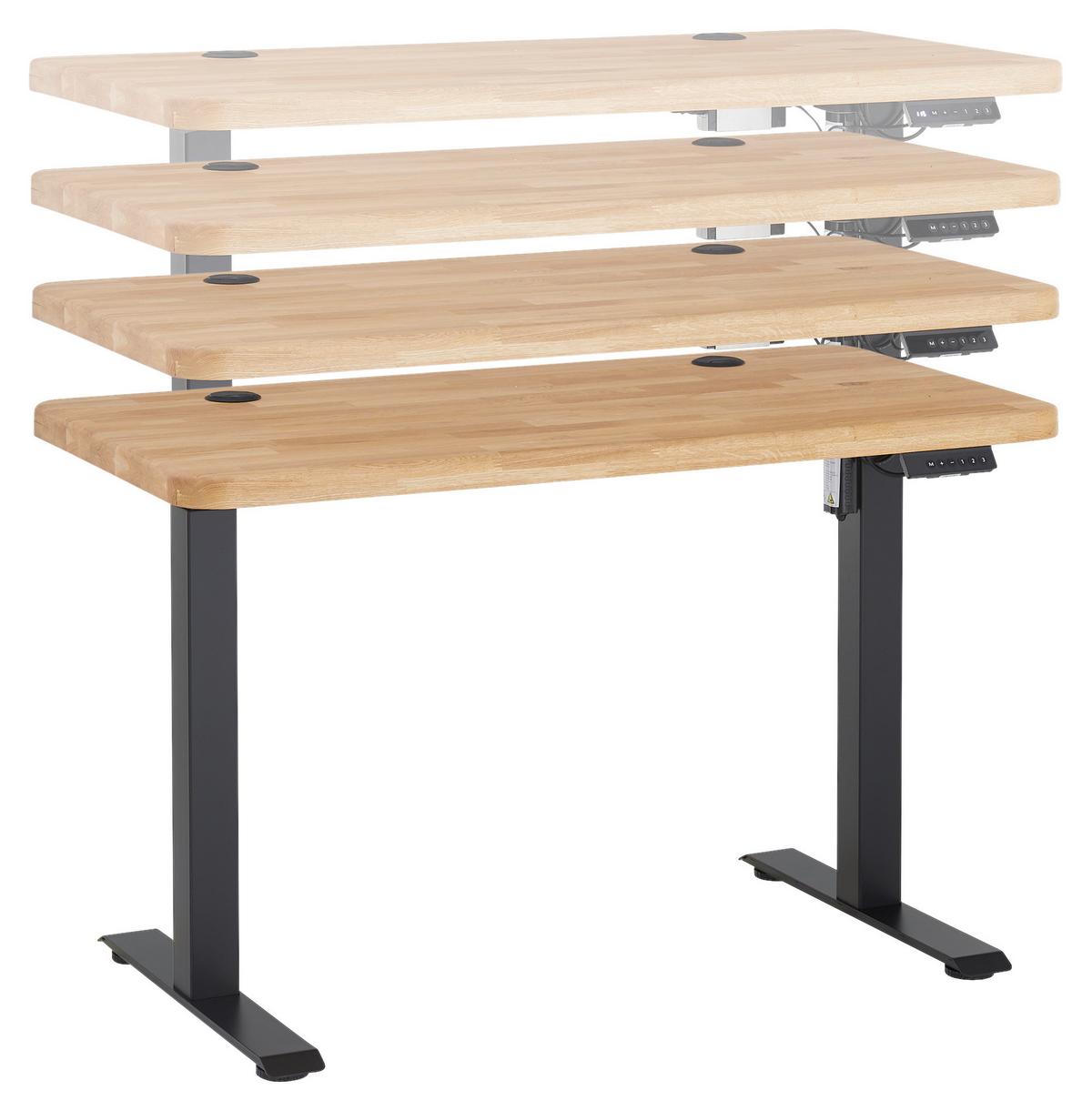 BIURKO RECIFE - kolor dębowy, Modern, metal/drewno (120/60/76-119cm) - Linea Natura