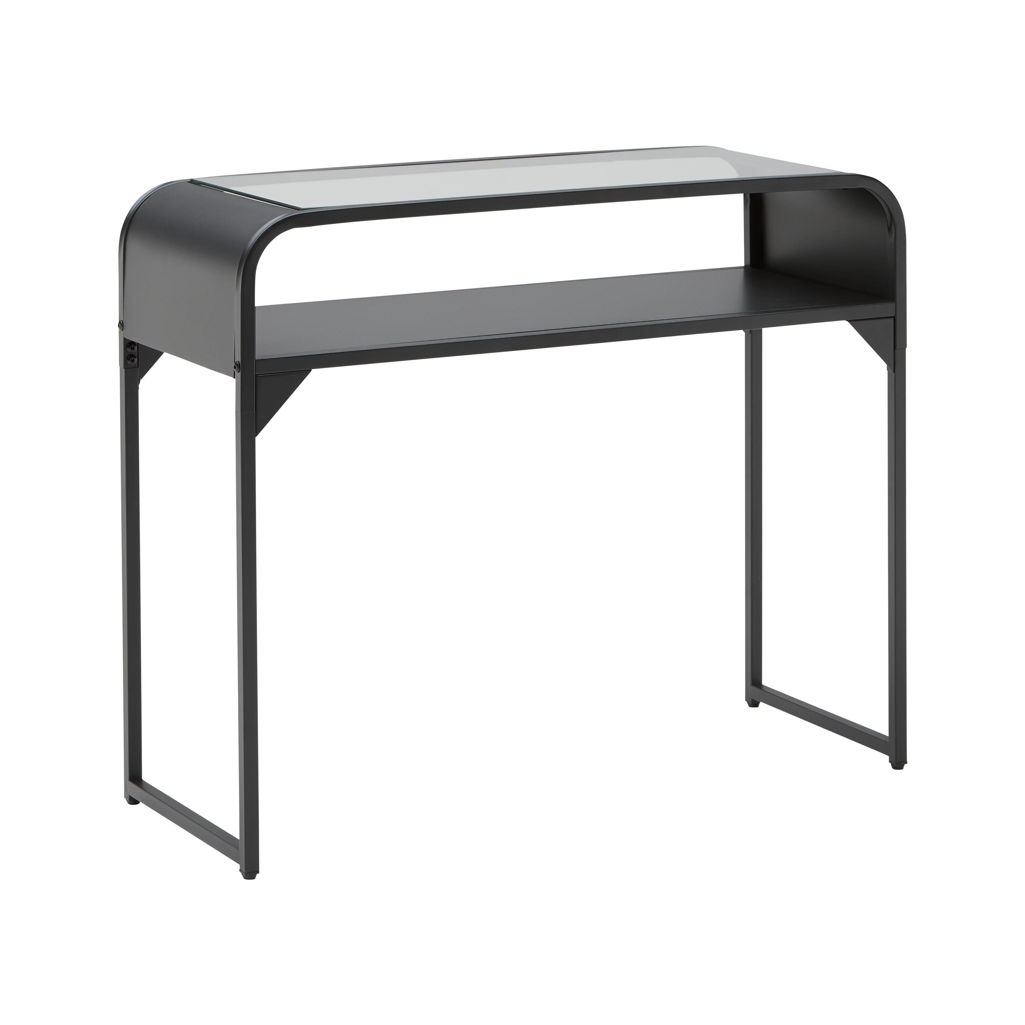 KONSOL FLORENZ -EXKLUSIV- - svart, Modern, metall/trämaterial (90/75/35cm) - Mömax