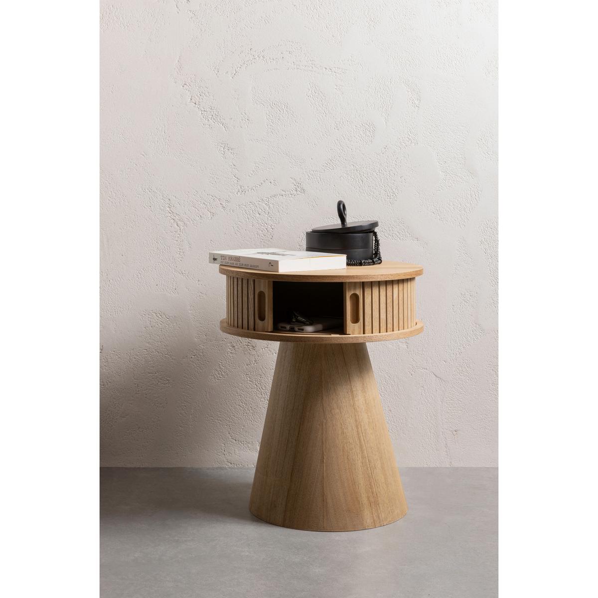 Nachttisch Karri Holz - Naturfarben, Design, Holz/Holzwerkstoff (38/38/46cm) - Livetastic