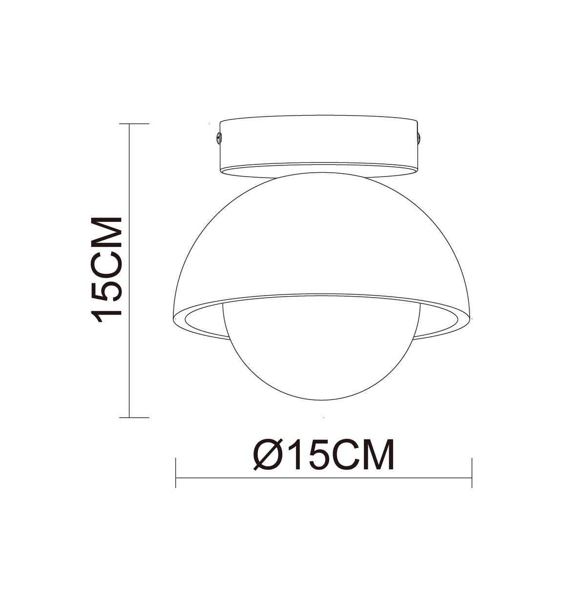 LAMPA SUFITOWA KANELA - beżowy/biały, Design, kamień/metal (15/15cm) - Collet's Monde