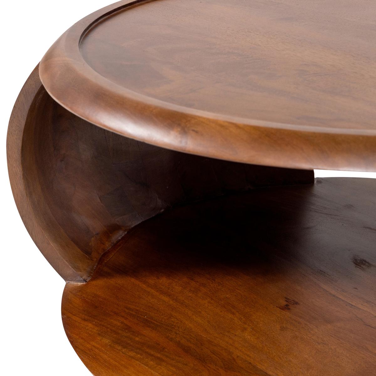 Couchtisch Cole Mangoholz - Braun, Design, Holz (72/72/36cm) - Livetastic
