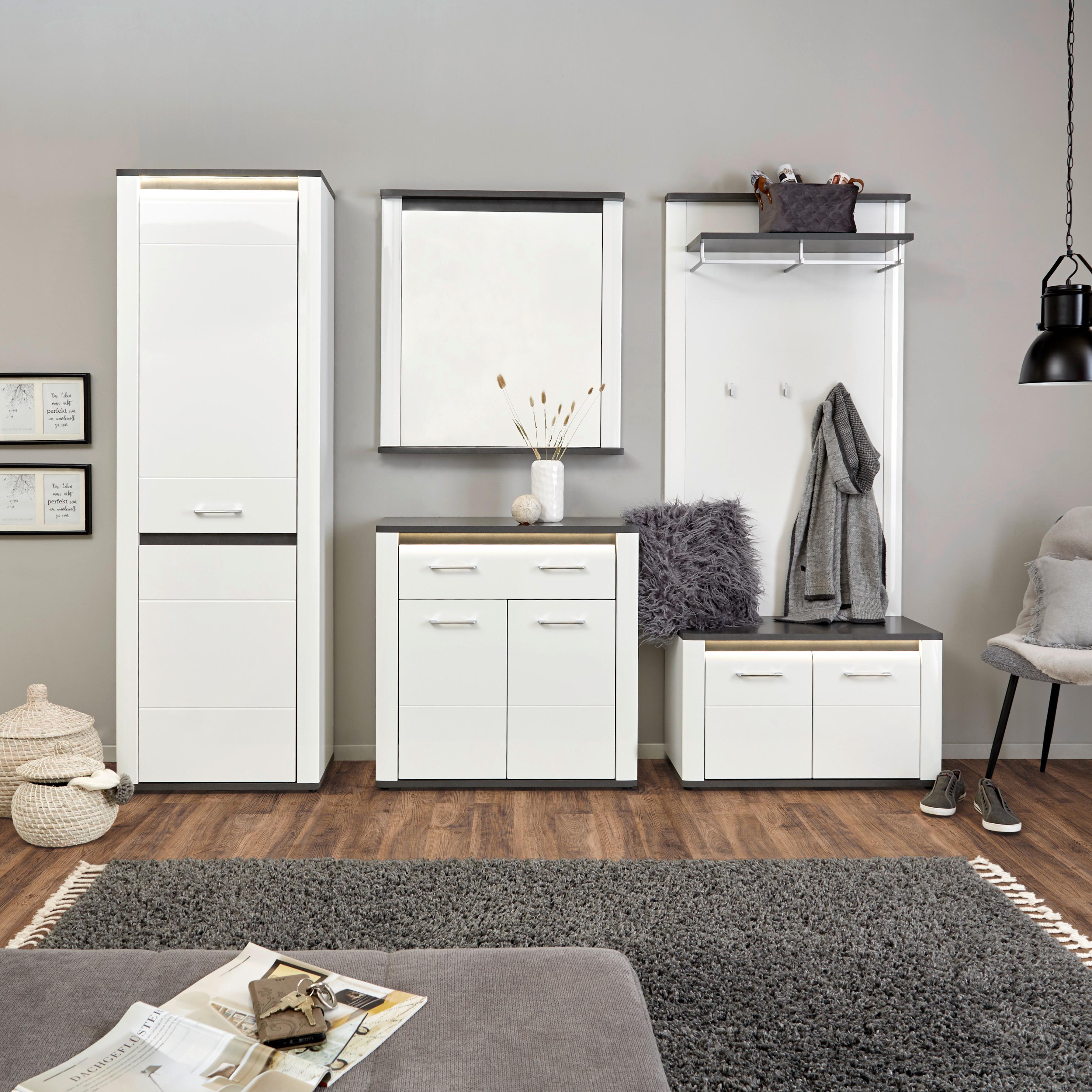 Garderobni Panel Alassio, Bela - bela, Moderno, leseni material (85/148,5/30cm) - Mömax