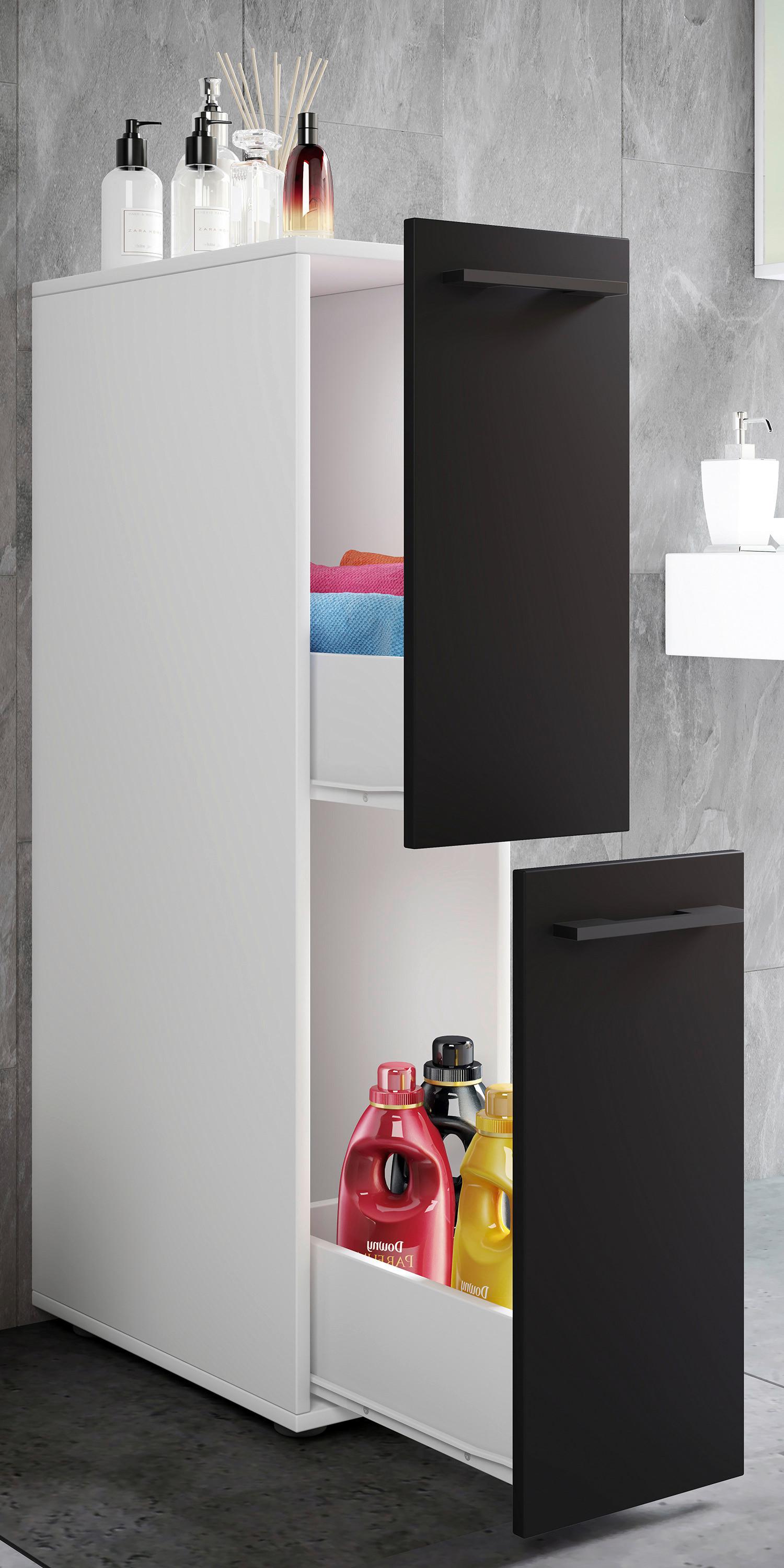 MIDISCHRANK SADILO L - Weiss/Anthrazit, Modern, Holzwerkstoff/Kunststoff (25/110/50cm) - MID.YOU