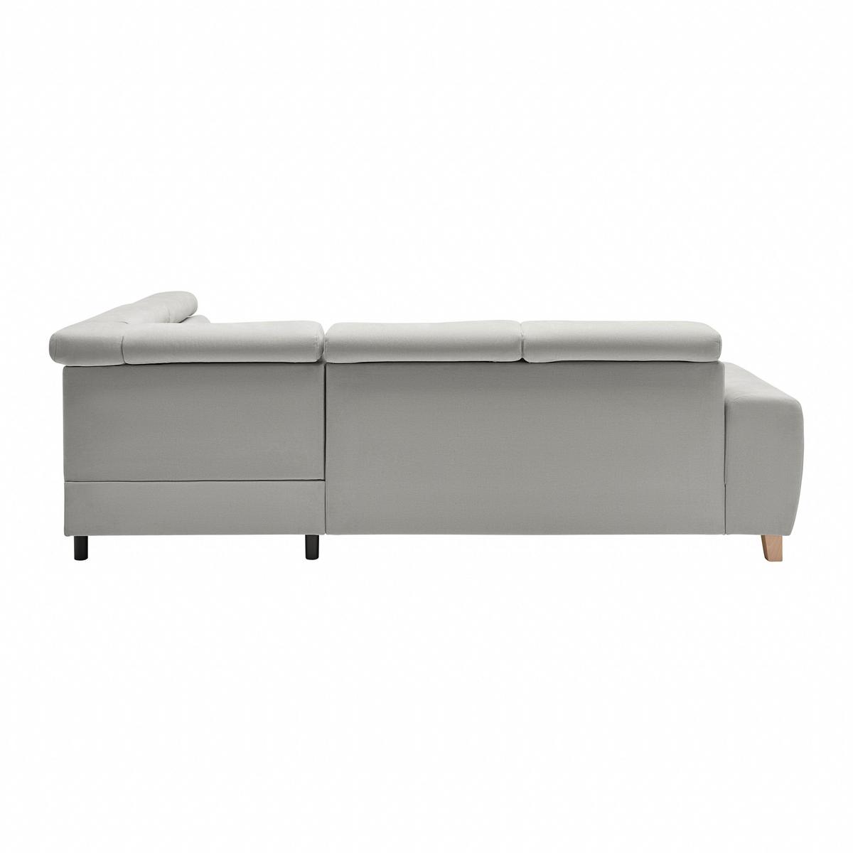 Wohnlandschaft Lugo Grauweiß - Grauweiß, MODERN, Holz/Kunststoff (266/98/205cm) - Mömax