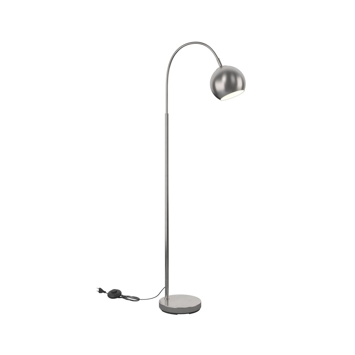 LAMPA STOJĄCA 24779N BENNO - biały/kolor niklowy, Basics, tworzywo sztuczne/metal (46/25/150cm) - Globo