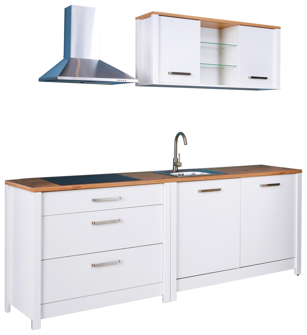 Felsőszekrény Sicilia - Artisan tölgy/ezüstszínű, Romantik / Landhaus, faalapú anyag/fém (130,3/57,5/33cm) - Mömax