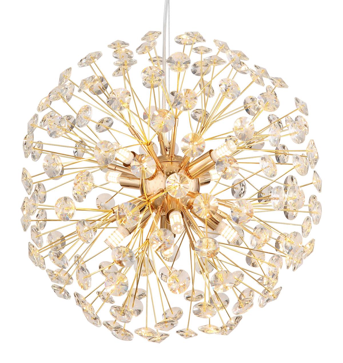 KRISTALL-HÄNGELEUCHTE 64135H1 KATRINA - Klar/Transparent, Lifestyle, Glas/Kunststoff (40/150cm) - Globo