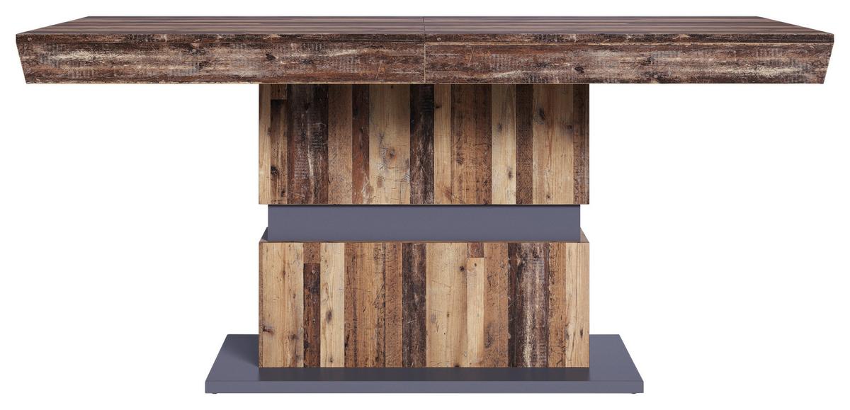 Esstisch Metthew Braun/Anthrazit ca.160x90x75cm - Anthrazit/Dunkelbraun, MODERN, Holzwerkstoff (160/90/75cm) - MID.YOU