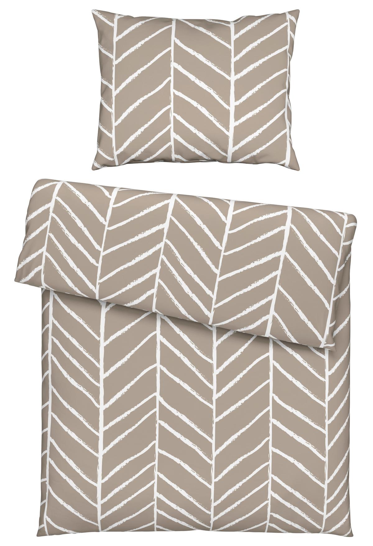 Bettwäsche Marble in Beige ca. 140x200cm - Beige, KONVENTIONELL, Textil (140/200cm) - Modern Living