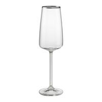 Sektglas Platin Klar ca. 210ml - Klar, ROMANTIK / LANDHAUS, Glas (0,21l)