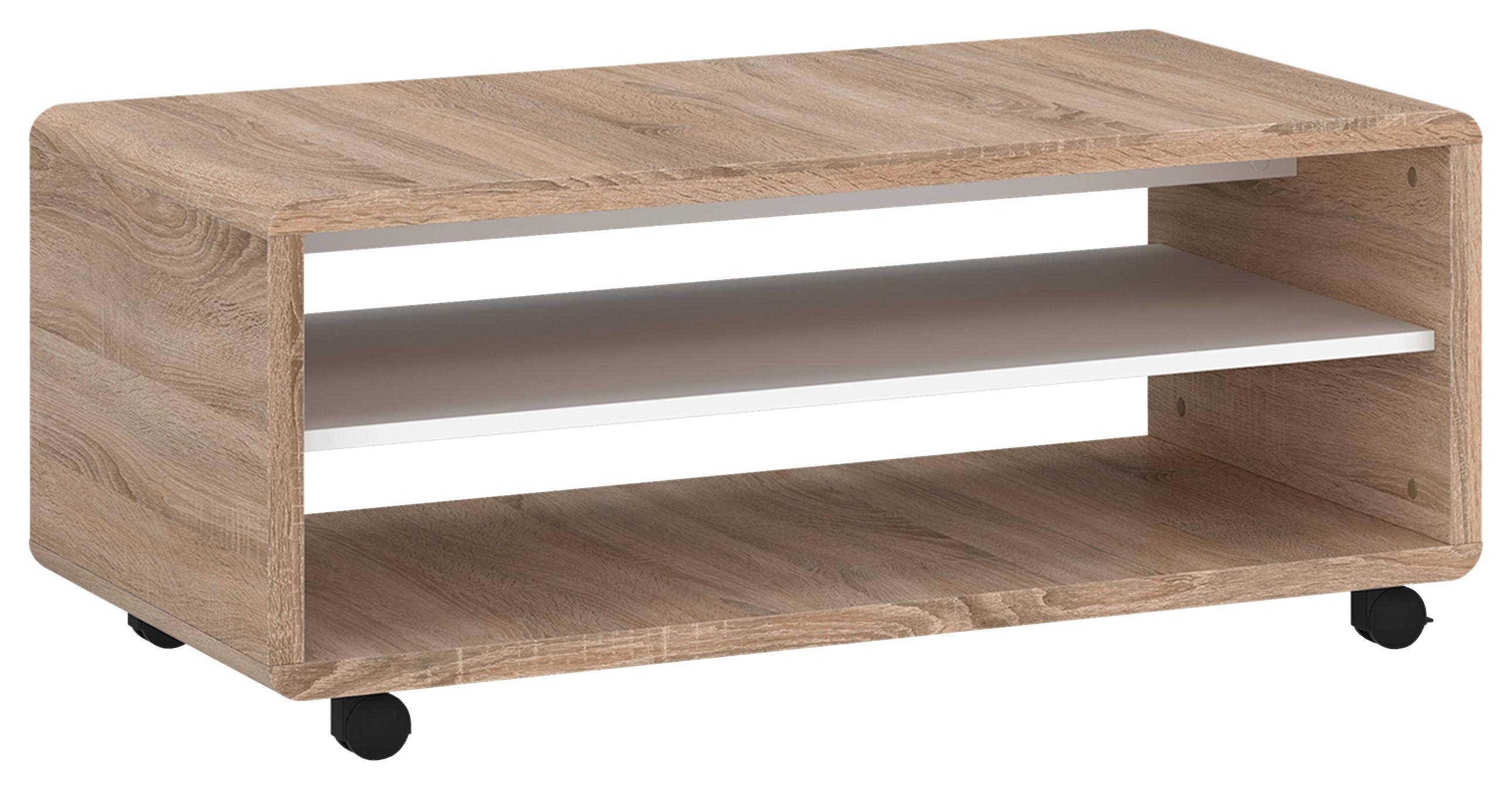 Klub Stočić Cleo - sonoma hrast/bela, Konvencionalno, pločasti materijal (100/43/59cm) - Modern Living
