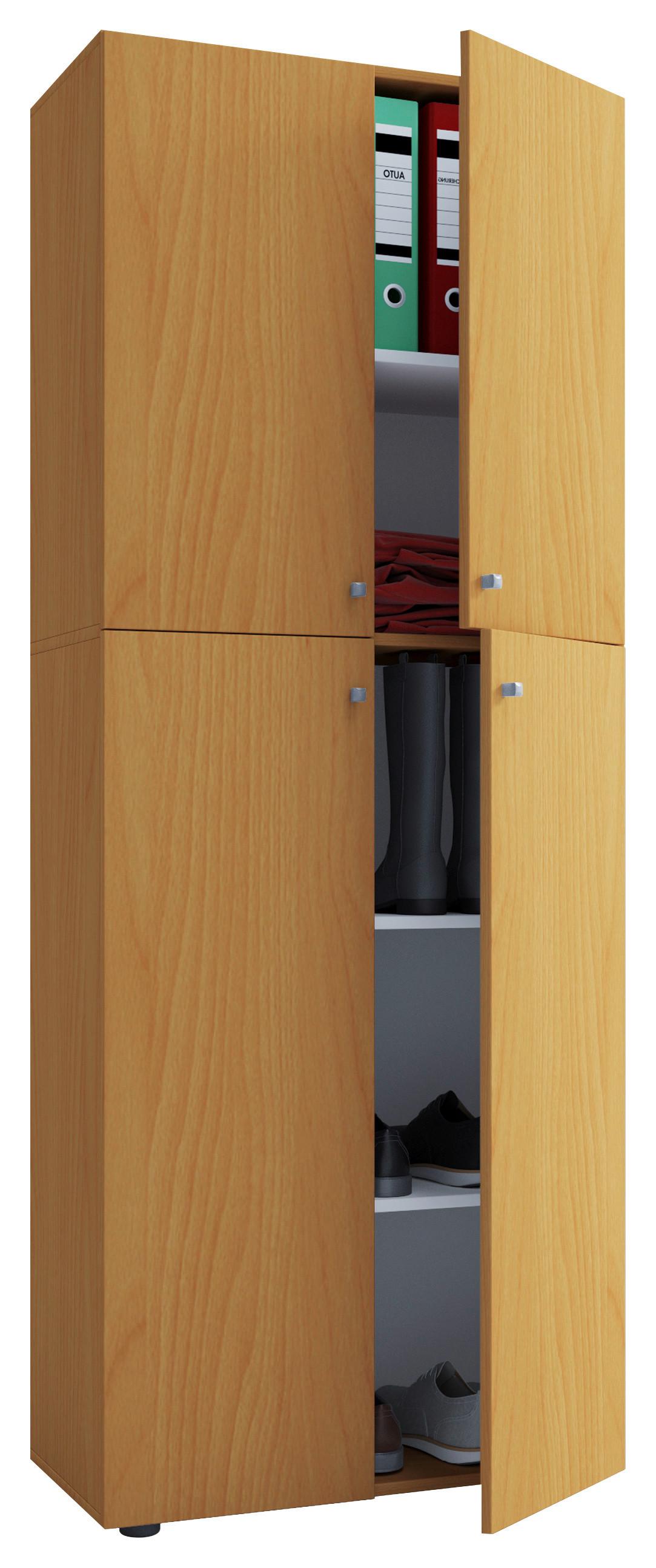 Pisarniška Omara Lona, Bukev - barve bukve, Konvencionalno, leseni material (70/182/37cm) - MID.YOU