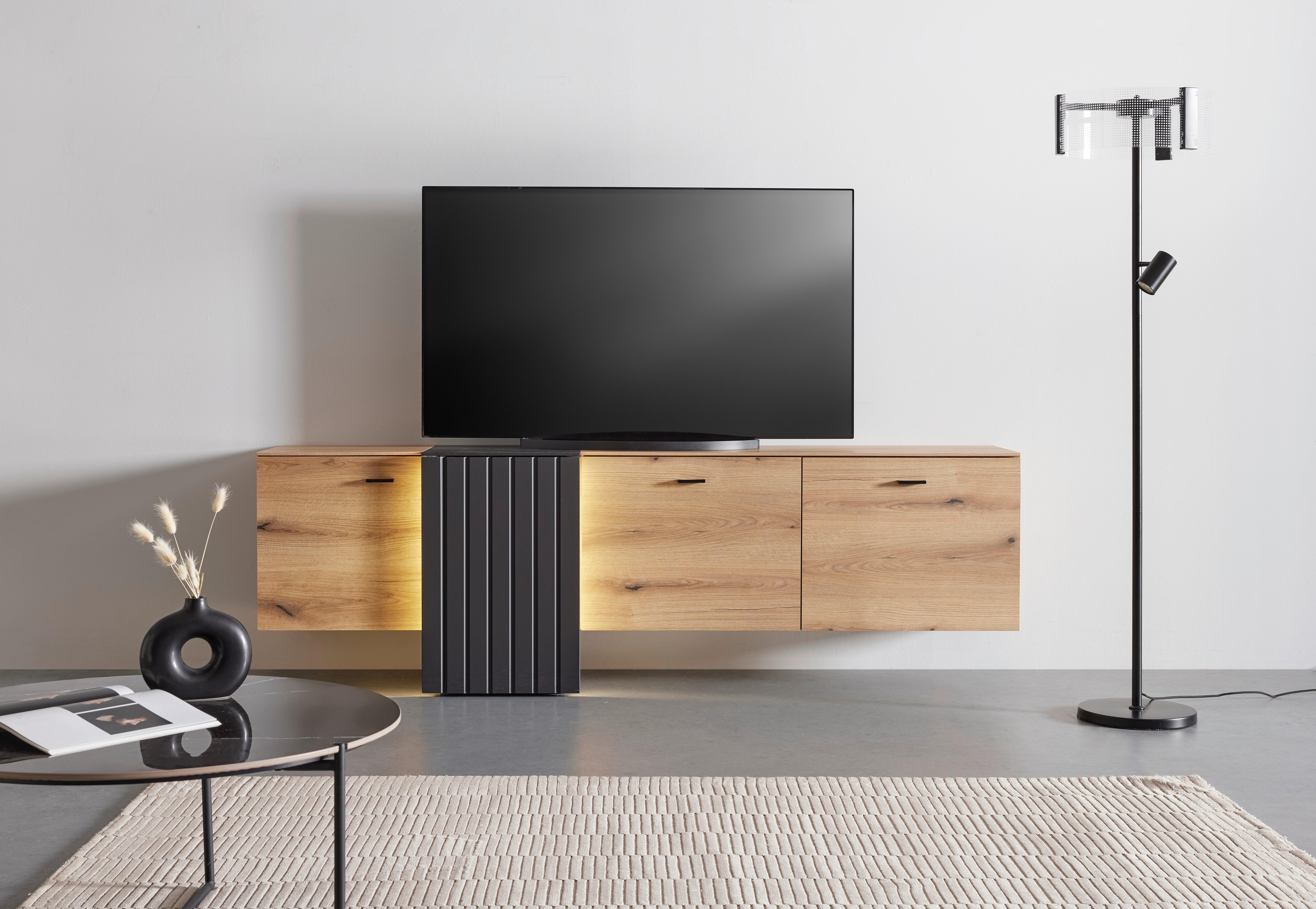 MEDIABÄNK VERDANA -TOP- - Modern, metall/trämaterial (208/66/45cm) - Mömax