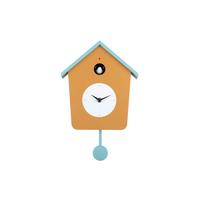 ZEGAR ŚCIENNY CUCKOO LIGHT - ciemnożółty/pastelowy błękit, Basics, tworzywo sztuczne (23/10.5/26cm) - Karlsson